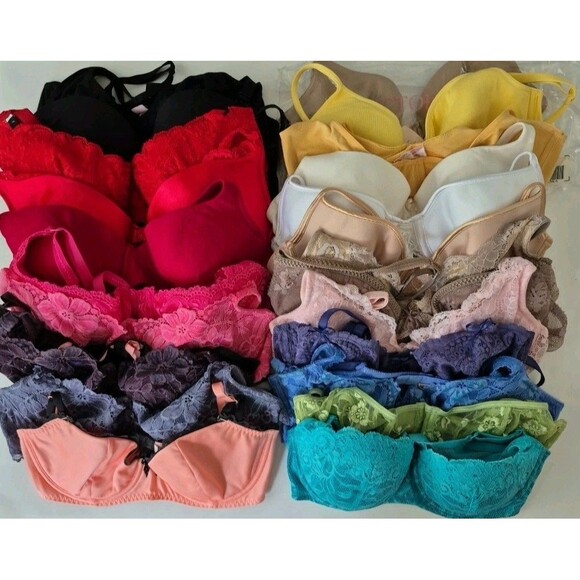 Victoria's Secret Lot 25 Variety VTG Style Underwire Bras NEW NWOT Womens 34C - Picture 1 of 16